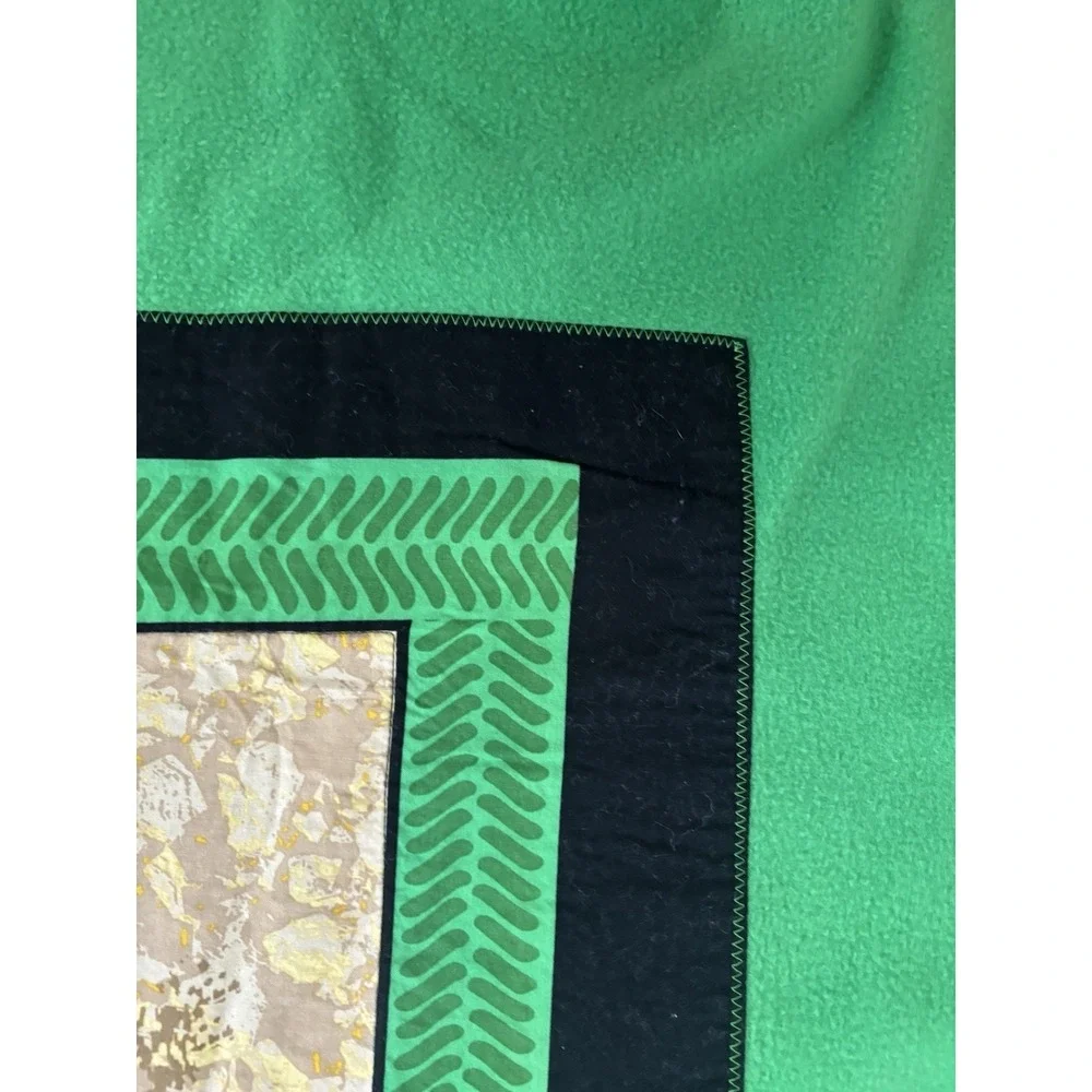 Handmade John Deere Fleece Baby Crib Blanket Green 43